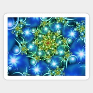 Blue Star Flowers Sticker